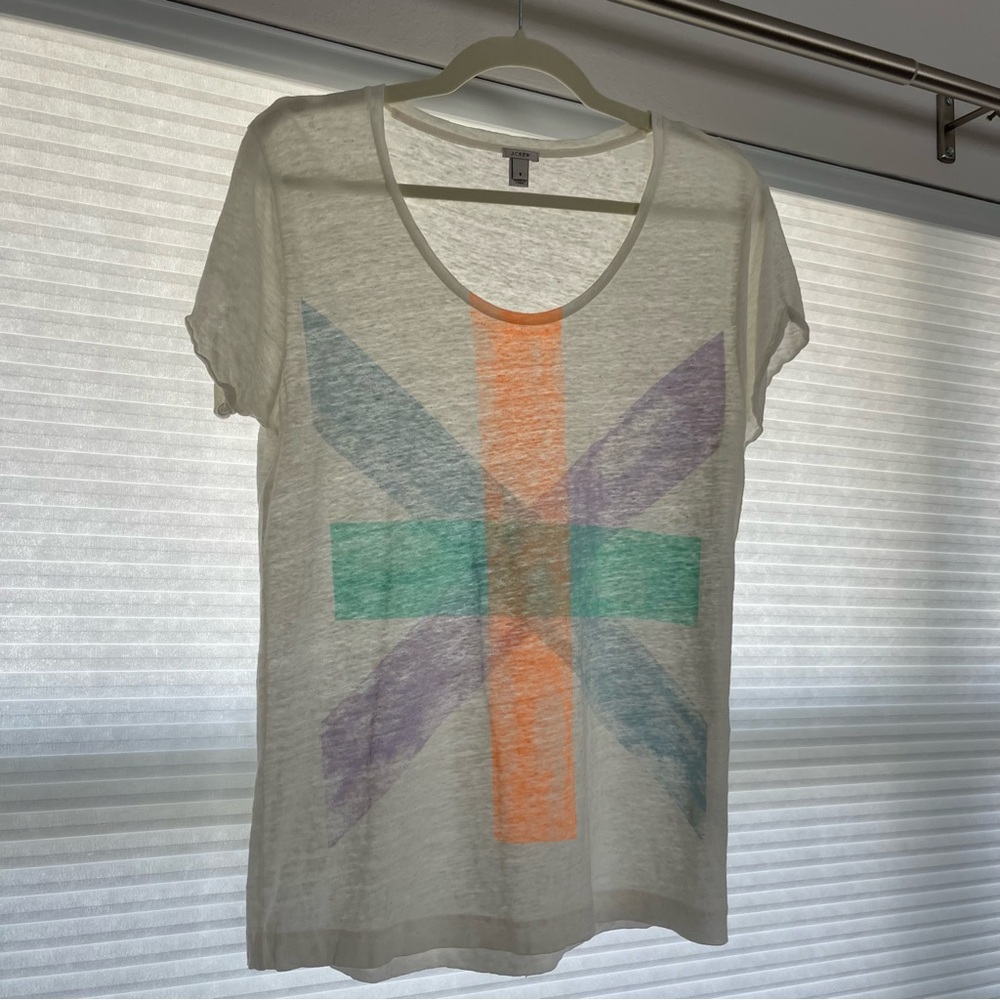 J. Crew Graphic Linen Tee - Picture 3 of 6
